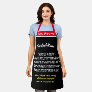 Tablier Perfect Mom Apron, instructions personnalisées