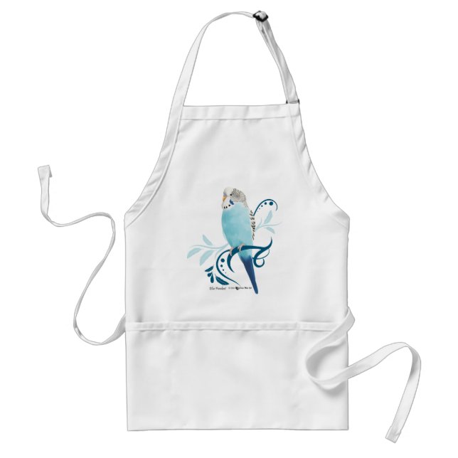 Tablier Perruche bleue (Devant)