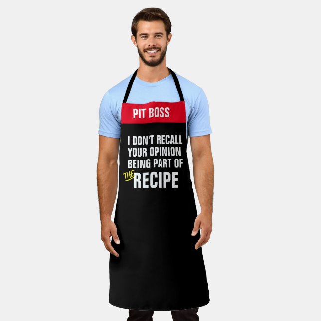 Tablier Personalize Opinion Funny Chef Apron - Grill! (Porté)