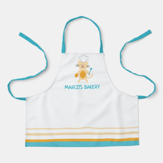 Tablier Personalized Chef Cat Baking Apron for Little Chef