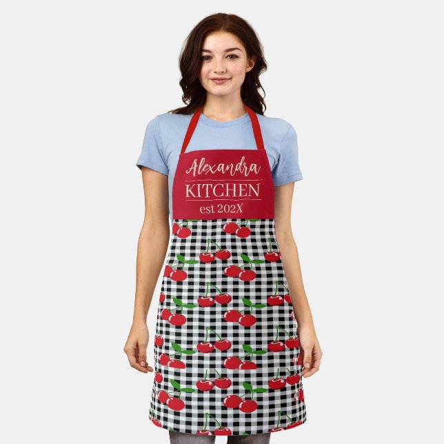 Tablier Personalized Cherry Kitchen (Porté)