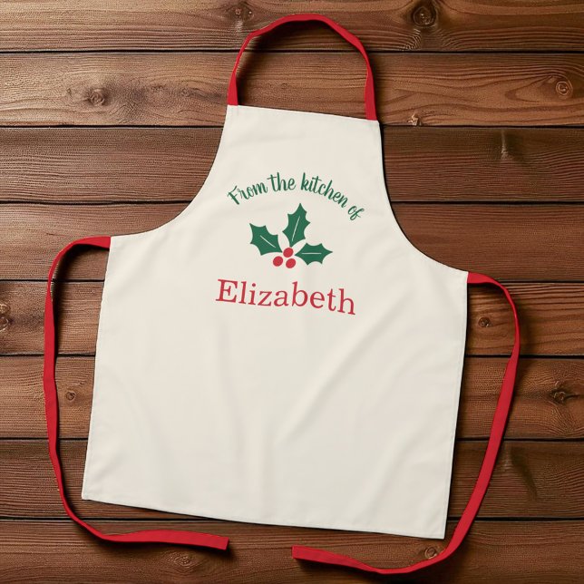 Tablier Personalized Christmas Apron From the Kitchen of (Créateur téléchargé)