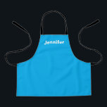 Tablier Personalized Custom Name Solid Color Sky Blue<br><div class="desc">Personalized Custom Name Solid Color,  Font can be changed by clicking the "Edit Design" button.</div>
