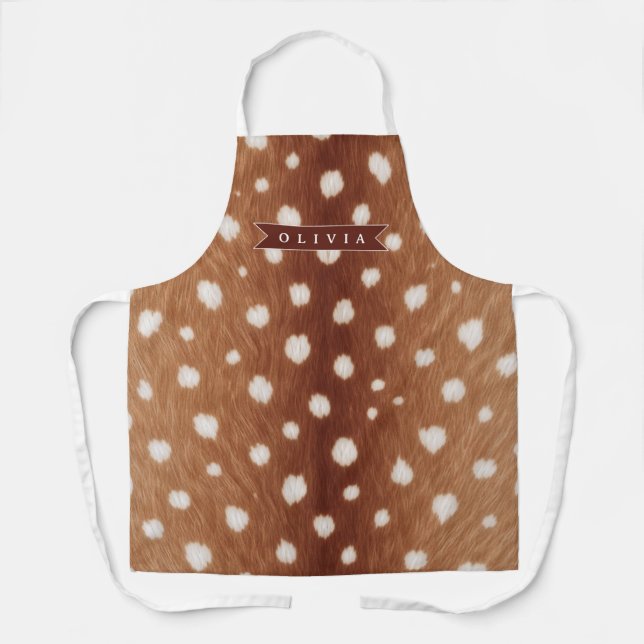Tablier Personalized Deer Print Neutral Aesthetic Gifts (Recto)