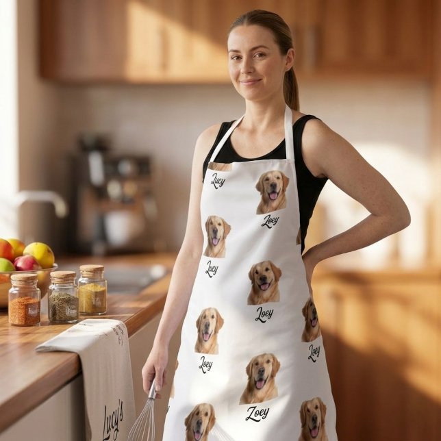 Tablier Personalized Face and Name Apron, Custom Photo (Créateur téléchargé)