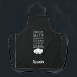 Tablier Personalized Funny Cooking Gifts Humor Mother<br><div class="desc">Funny Custom Apron for Chefs & Home Cooks | "I Might Look Like I'm Listening... " Quote | Personalized Name Wear your secret kitchen thoughts with pride on this funny custom apron! This unique, protective apron features the hilariously accurate quote, "I Might Look Like I'm Listening But In My Mind...</div>