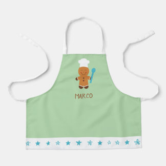 Tablier Personalized Gingerbread Chef Kids Apron