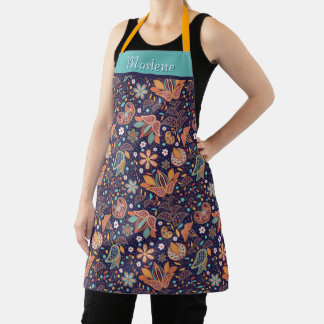 Tablier Personalized Modern Floral Apron