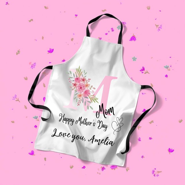 Tablier Personalized Mom Initial Apron (Créateur téléchargé)