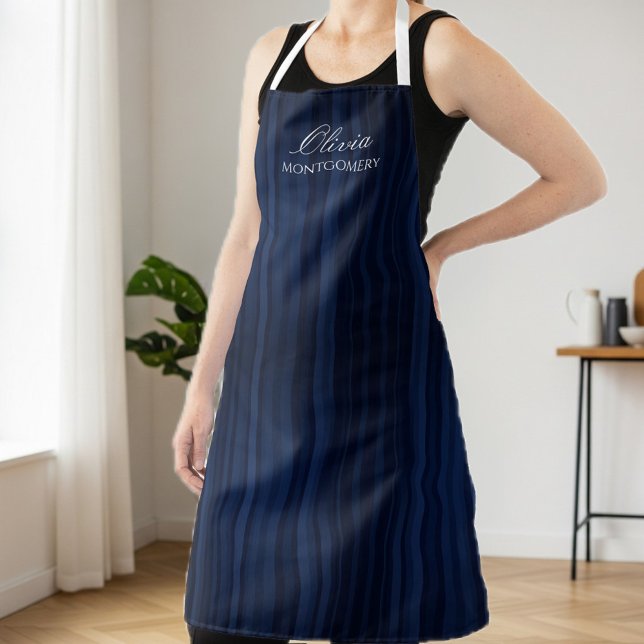 Tablier Personalized Striped Apron | Custom Unisex Work (Créateur téléchargé)
