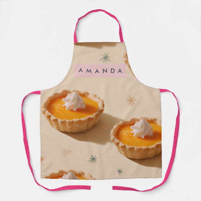 Tablier Personalized Sweet Custard Tart Pattern (Recto)