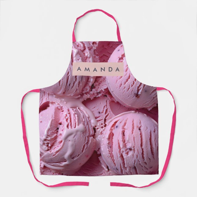 Tablier Personalized Sweet Purple Ice Cream Dream (Recto)
