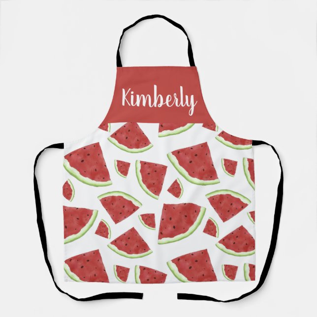 Tablier Personalized Watermelon Pattern Gift – Custom Name (Recto)