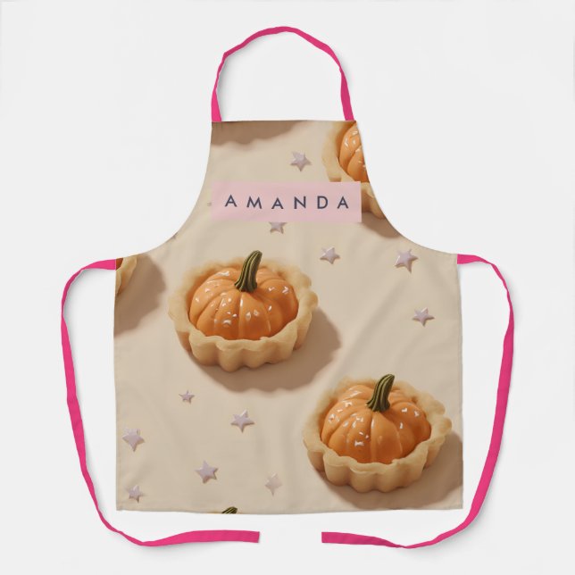 Tablier Personalized Whimsical Pumpkin Tart Pattern (Recto)