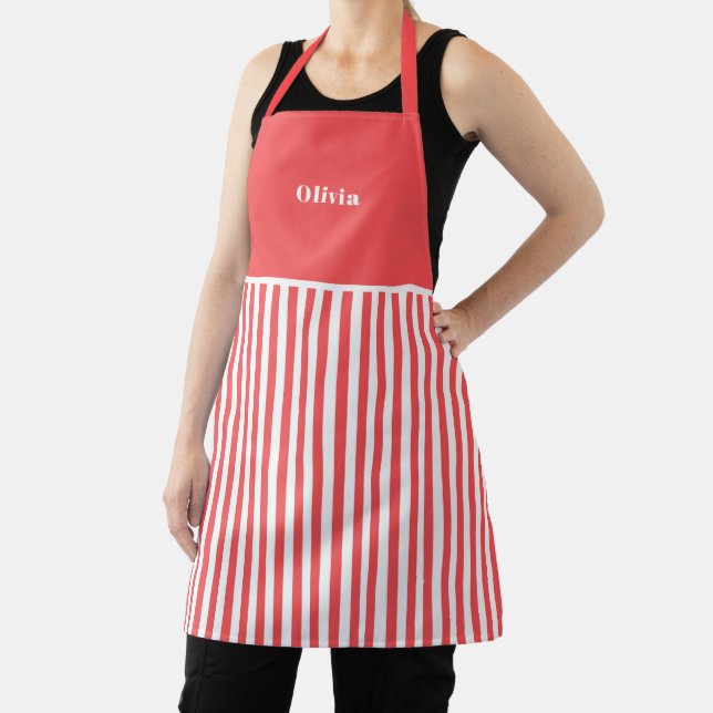Tablier Personnage de Red Stripe Pattern Apron. (Insitu)