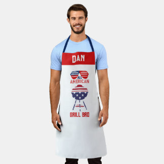 Tablier Personnalisable Tous American Grill Bro Patriotic 