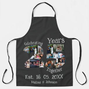 Tablier Personnalisé 25e anniversaire mariage photo collag