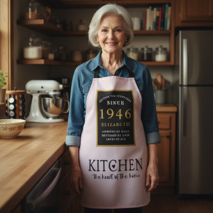 Tablier personnalisé 80e anniversaire Cuisinier Ch