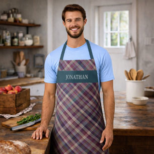 Tablier Personnalisé à Carreaux Rustique Tartan po