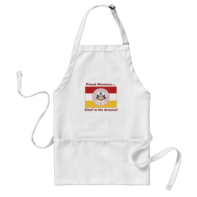 Tablier * PERSONNALISÉ - Apron "Fière Alumnus" avec drapea (Devant)