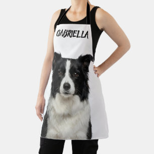 Tablier personnalisé avec photo de chien Border Co