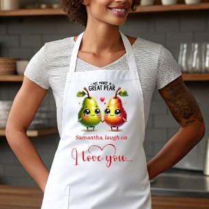 Tablier personnalisé avec un nom mignon pour la Sa