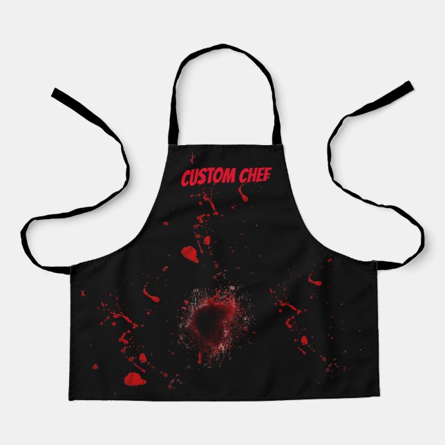 Tablier Personnalisé Bloody Apron Pyscho Halloween Costime (Recto)