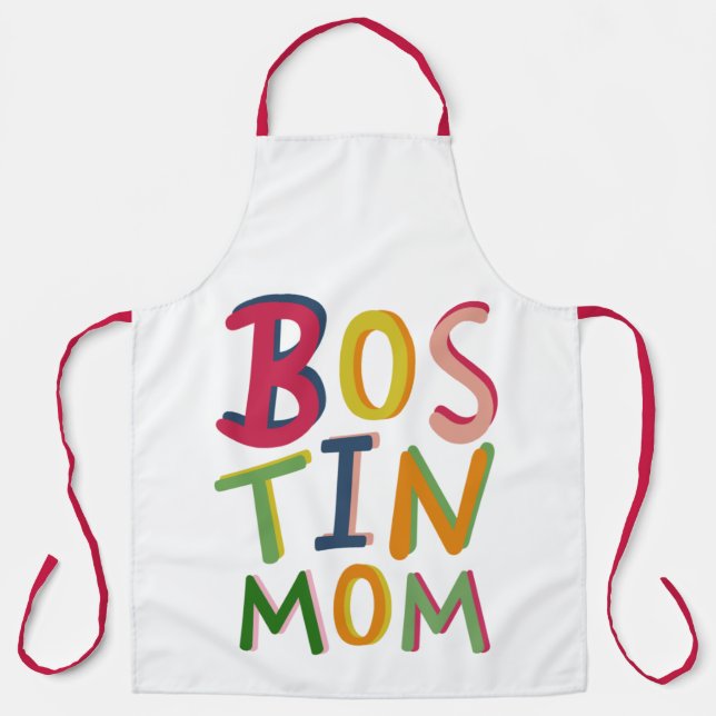 Tablier Personnalisé Bostin Maman Black Country Apron (Recto)