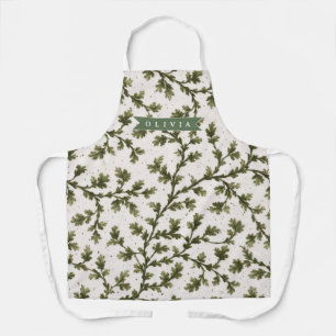Tablier Personnalisé Botanique Rustique Jardin Vert Vintag