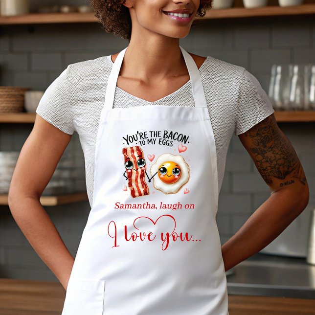 Tablier personnalisé de la Saint-Valentin avec cit (Custom Name Valentine Apron Funny Food Quotes)