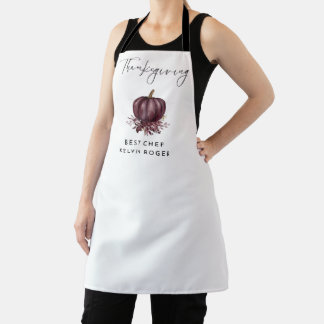 Tablier Personnalisé de Thanksgiving Citrouille Bo