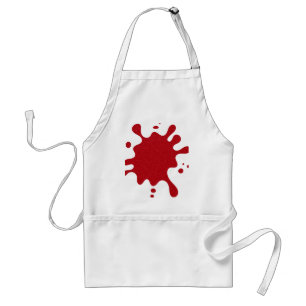 Tablier personnalisé éclaboussure rouge tomate