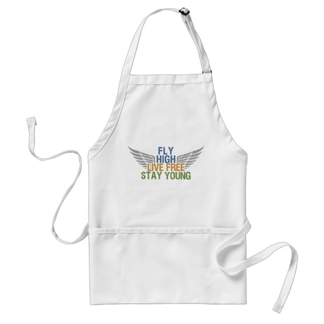 Tablier personnalisé FLY HIGH - choisir style et c (Devant)