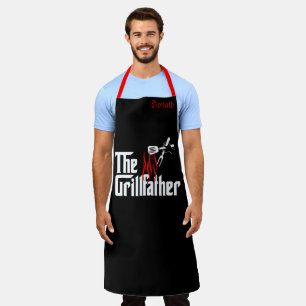 Tablier Personnalisé Funny Chef Grill Père Mens