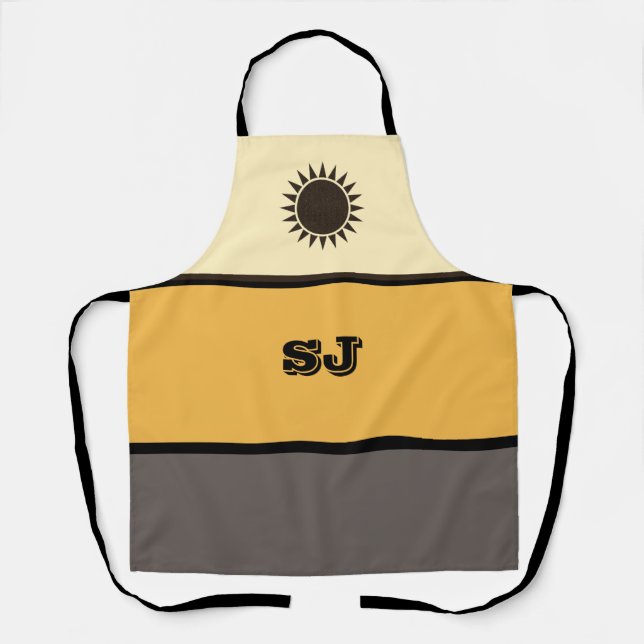 Tablier personnalisé jaune Solidago du Sud-Ouest (Recto)