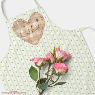 Tablier Personnalisé joli coeur pastel motif Valentine