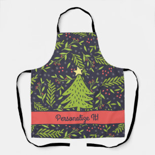 Tablier PERSONNALISÉ Mignons Evergreens de Vacances