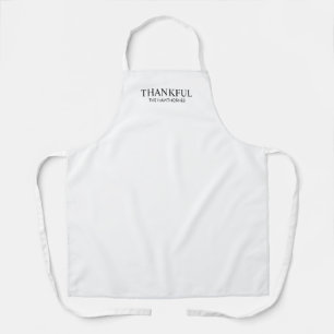 Tablier Personnalisé Minimaliste Élégant Blanc Reconnaissa