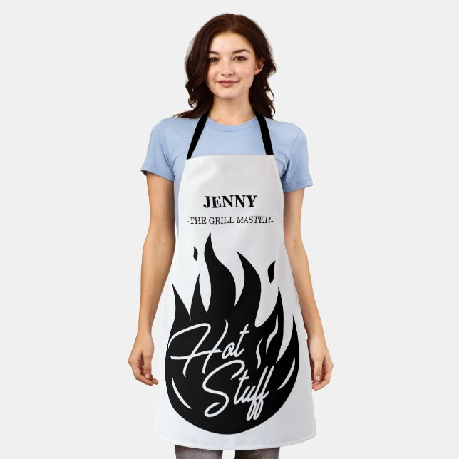 Tablier Personnalisé nom Hot trucs jogging cadeau (Porté)