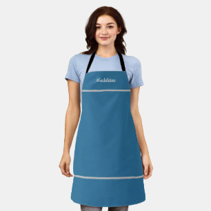 Tablier Personnalisé nommé bleu vert