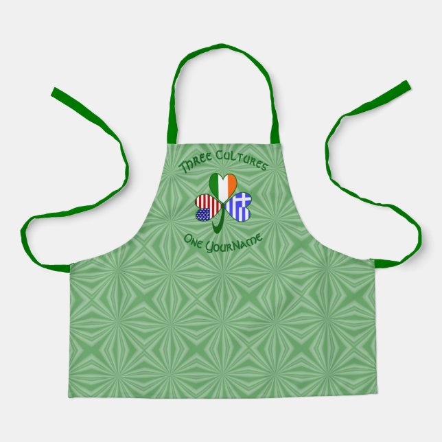 Tablier personnalisé pour enfants avec drapeaux gr (Recto)