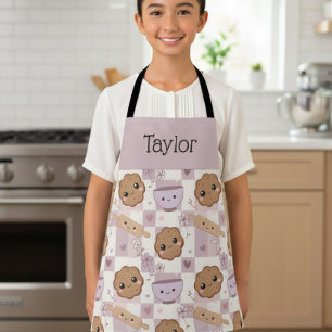 Tablier Personnalisé pour Enfants Kawaii Cookie Gi