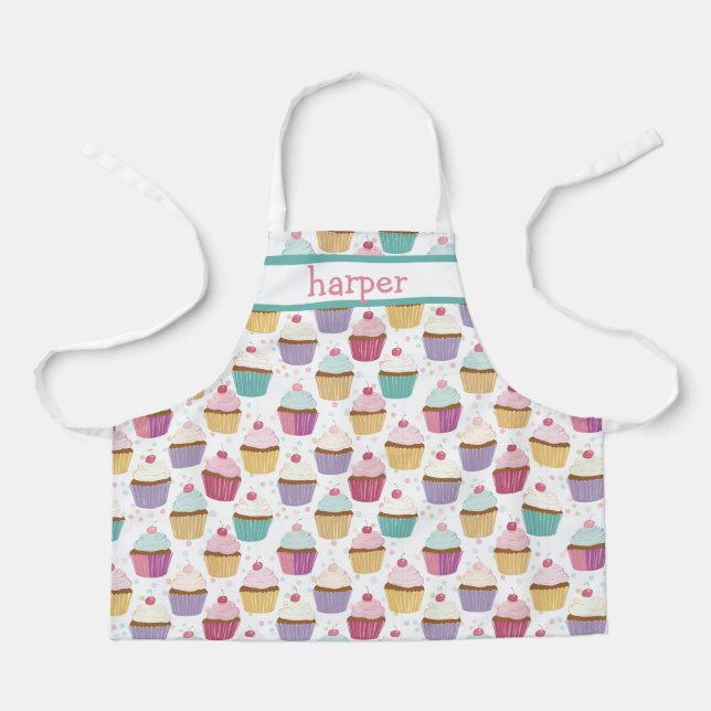 Tablier personnalisé pour enfants pour cupcakes (Recto)