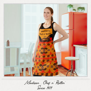 Tablier Personnalisé Retro Super 60's 70's Bubbles Motif