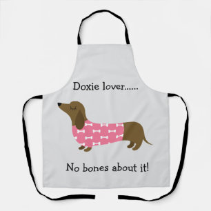 Tablier personnalisé rose Dachshund