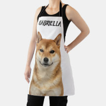 Tablier personnalisé Shiba Inu Renard avec photo d
