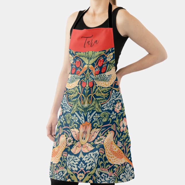 Tablier Personnalisé Vintage William Morris "Strawberry Th (Insitu)