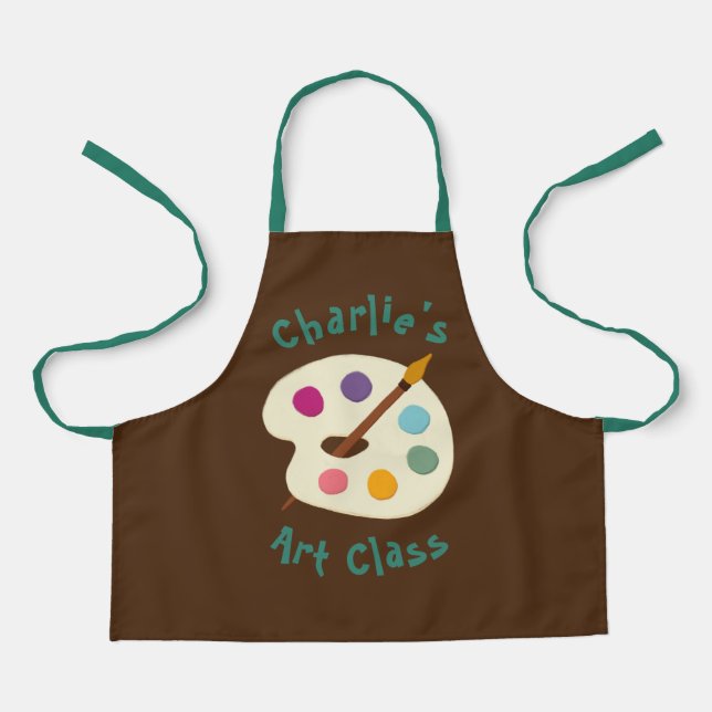 Tablier personnalisée NOM École d'art Artiste Apron (Recto)
