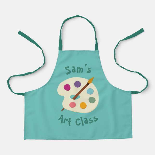 Tablier personnalisée NOM École d'art Artiste Apron (Recto)