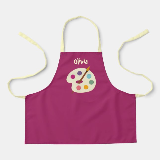 Tablier personnalisée NOM École d'art Artiste Apron (Recto)